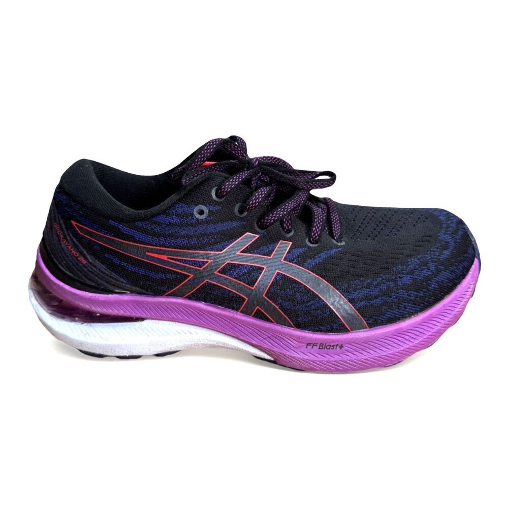 Asics Black and Purple Athletic Shoes for Performance